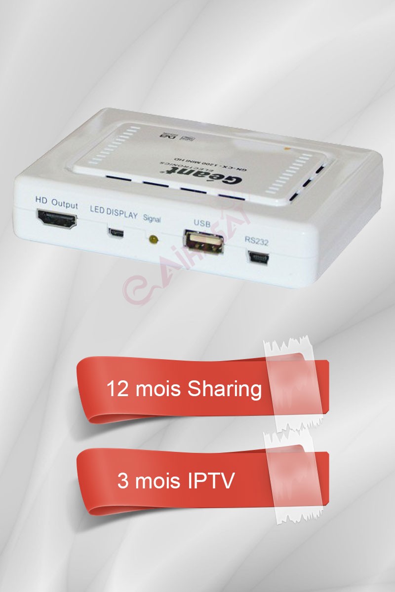 Récepteur STARSAT Mini HD 1300 Super + Clé Wi-Fi + Abonnement 15 Mois IPTV  + 12 Mois Sharing