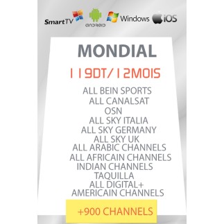 Récepteur Geant CX-1200HD + 12 mois IPTV Mondial 1000 chaines TV