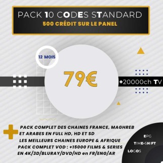 Revendeur IPTV 10 codes 1an tunisie