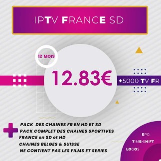 Abonnement IPTV France SD 1 an tunisie