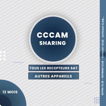 Abonnement Sharing cccam 12 mois pour Carte Satellite tunisie