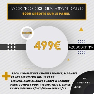 Revendeur IPTV 100 codes 1an tunisie