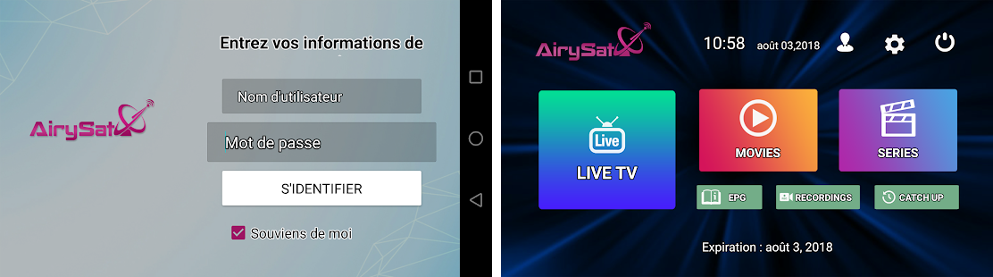 Installation Application Android Airysat TV sur les TV et les box Android